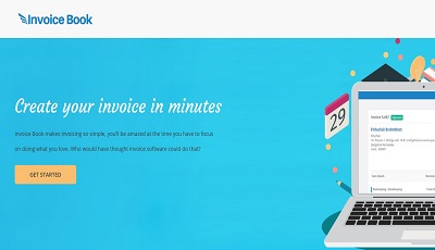 invoice book web page screenshot